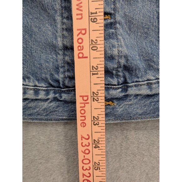 Levis Premium Denim Jacket Mens Medium Trucker Custom Embroidered 221B Sherlock - Picture 7 of 14